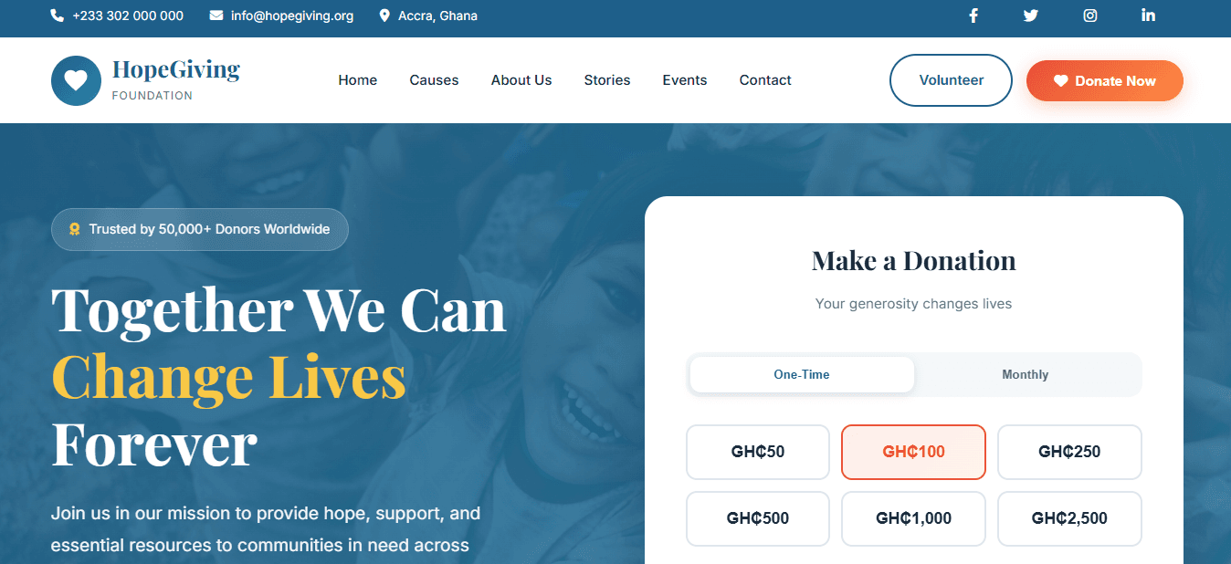 HopeGiving Foundation.
